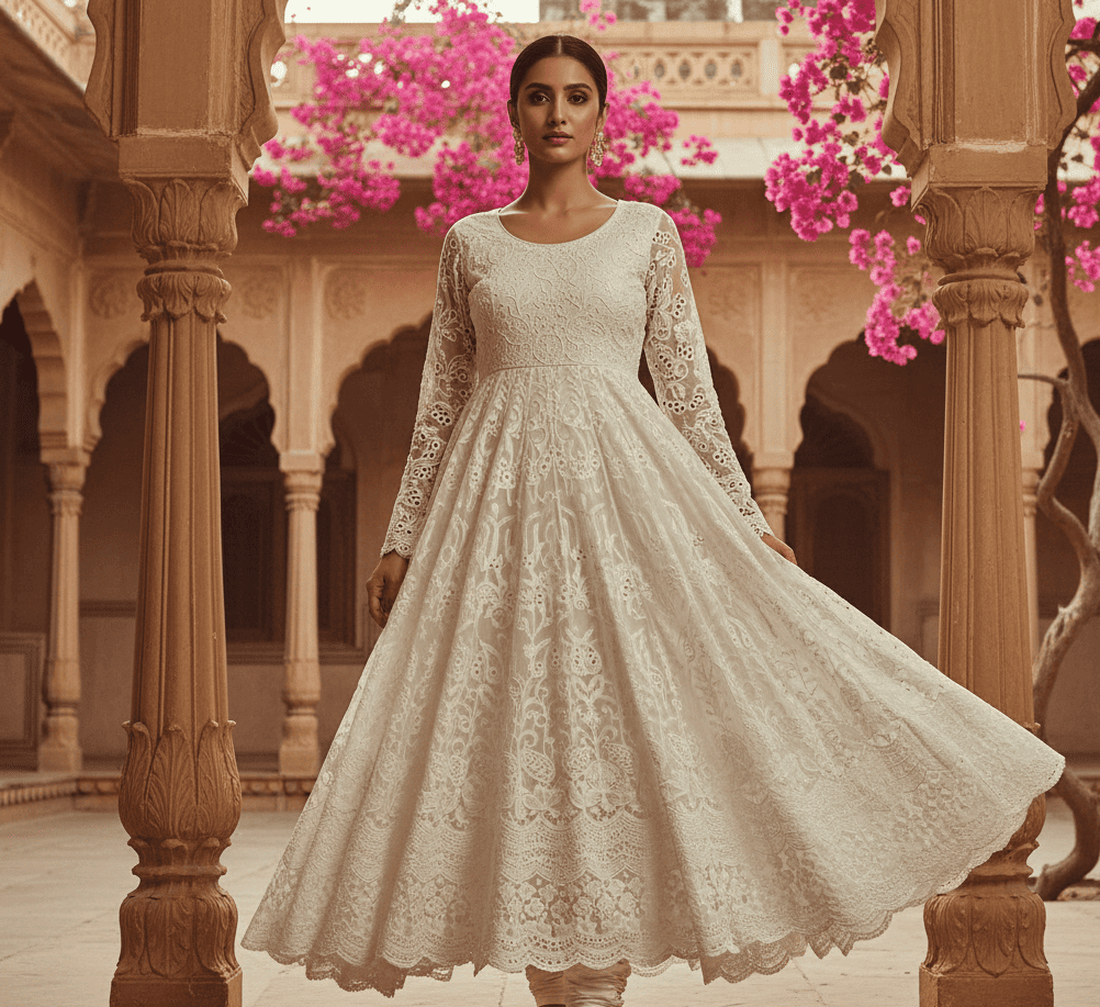 Premium Micro Blended Schiffli / Chikan Fabric